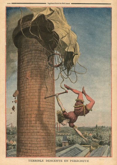 Schrecklicher Fallschirmsprung, Viola Spencer, Illustration aus 